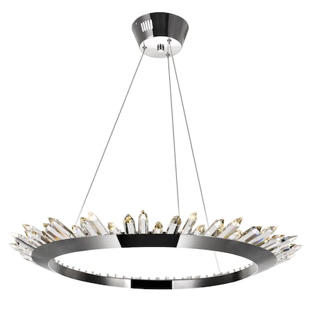 Cwi Lighting Arctic Queen LED Up Chandelier With Polished Nickel Finish 1108P32-613